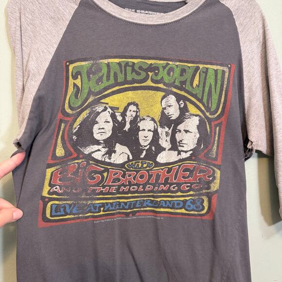 Vintage '68 Big Brother The Holding Co Janis Joplin T-Shirt Women M Gray Graphic - Picture 3 of 7